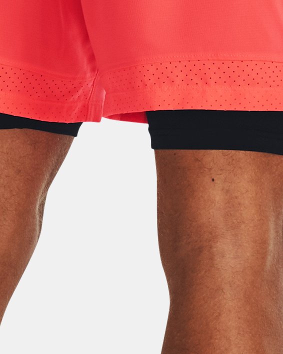 Men's UA Vanish Woven 2-in-1 Shorts in Red image number 1