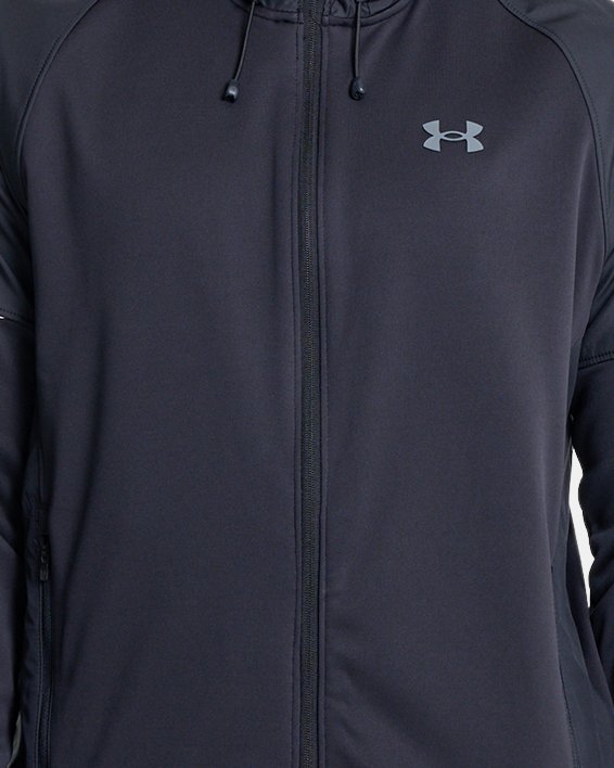 เสื้อฮู้ด Armour Fleece® Storm Full-Zip สำหรับผู้ชาย in Black image number 0