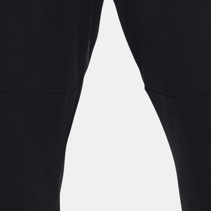 Men's Under Armour Tricot Track Pants Black / White / White XS
