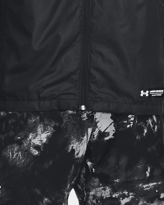 Men's UA RUSH™ Woven Full-Zip in Black image number 2