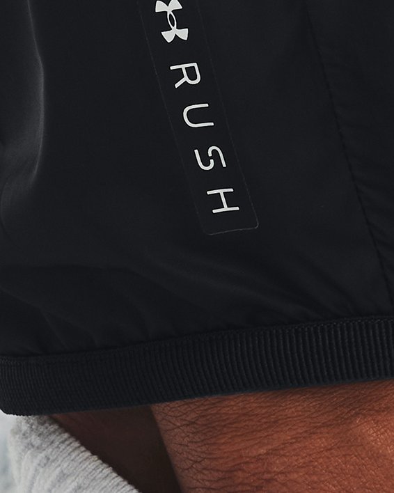 남성 UA RUSH™ 우븐 팬츠 in Black image number 3