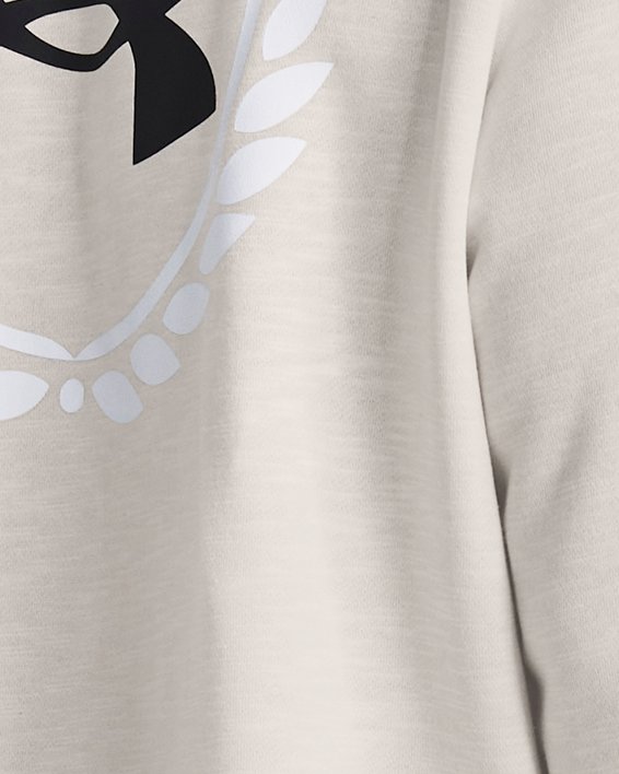 Herenshirt UA Essential Fleece Heritage met ronde hals, White, pdpMainDesktop image number 1
