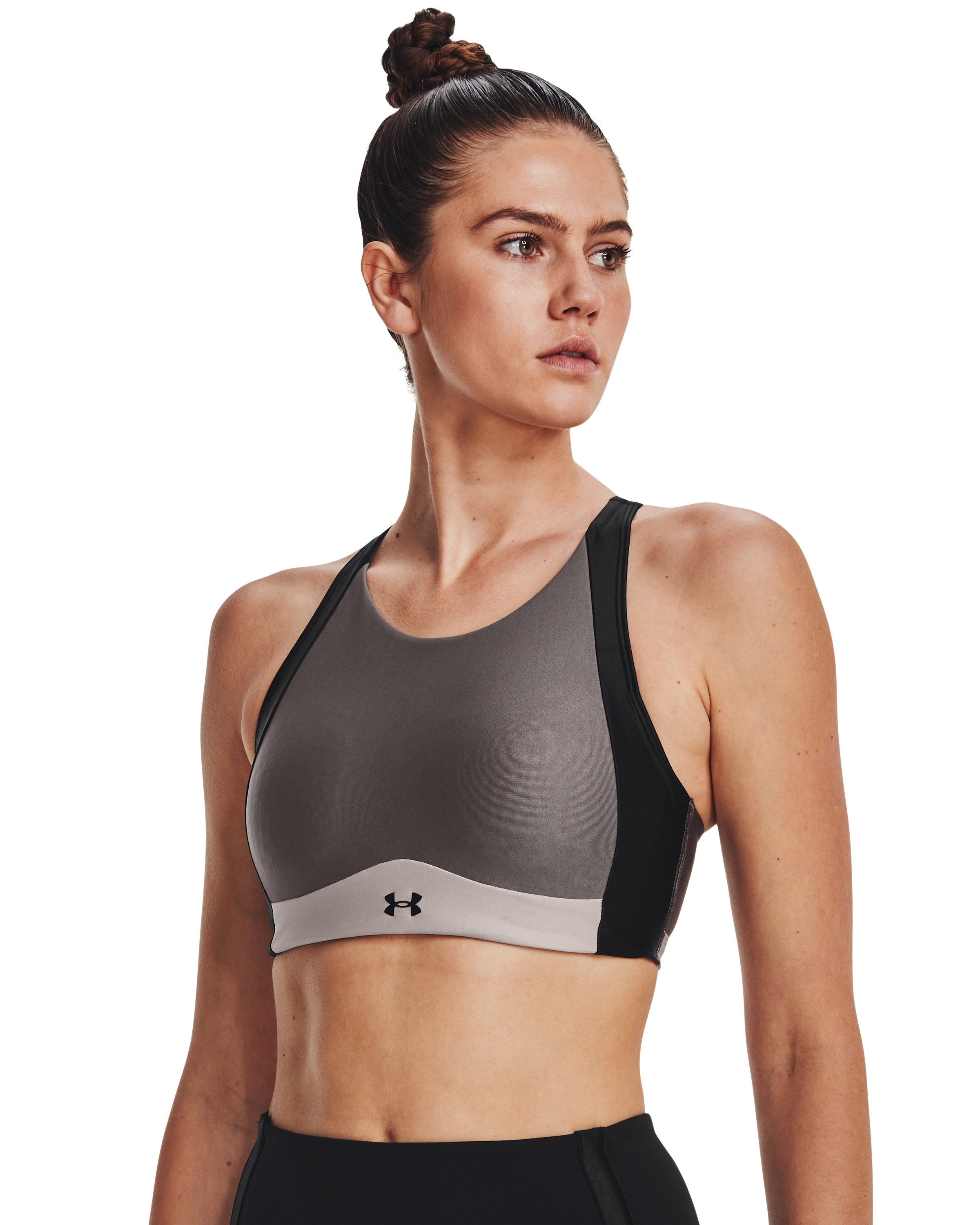 Women's UA Infinity Mid High Neck Shine Sports Bra