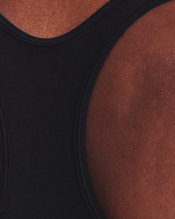 Women's HeatGear® Mid Padless Sports Bra, Black, pdpMainDesktop image number 1