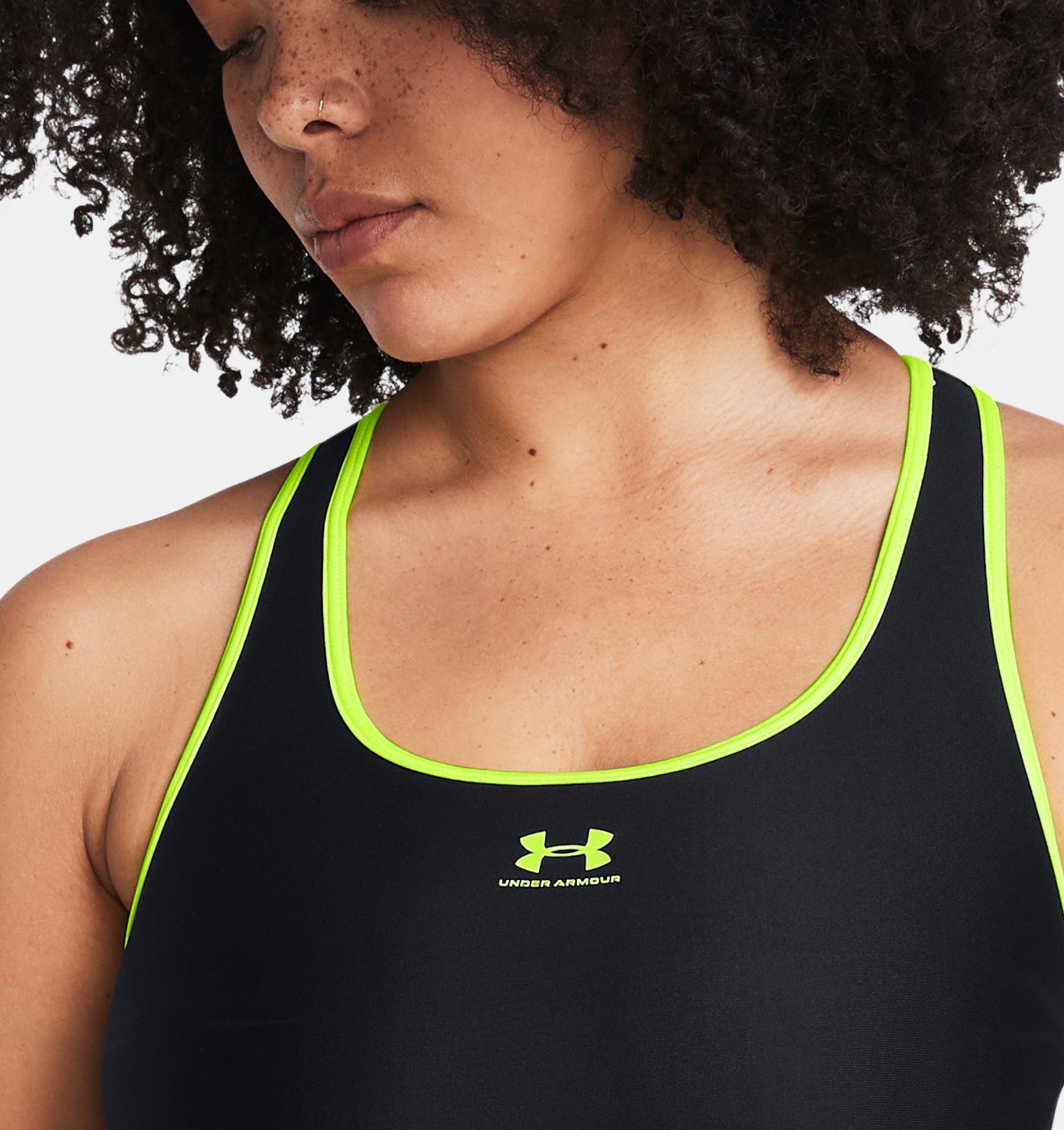 Under Armour HeatGear Armour padless mid support sports bra in burgundy