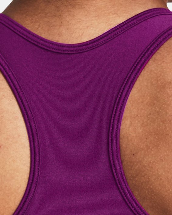 Women's HeatGear® Mid Padless Sports Bra in Purple image number 6