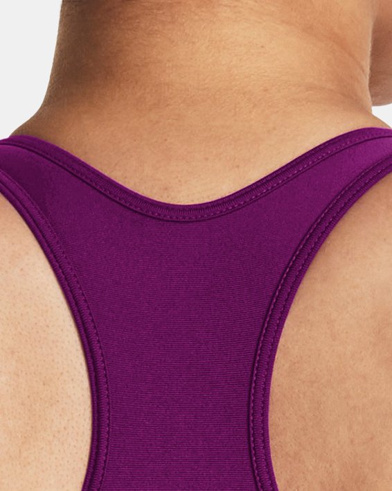 Women's HeatGear® Mid Padless Sports Bra in Purple image number 5
