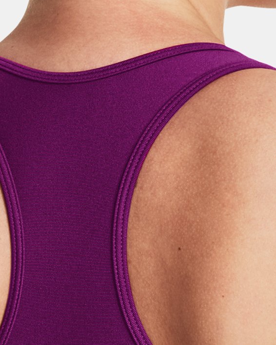 Women's HeatGear® Mid Padless Sports Bra in Purple image number 7