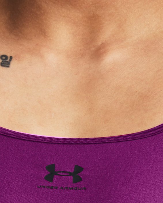 Women's HeatGear® Mid Padless Sports Bra in Purple image number 0