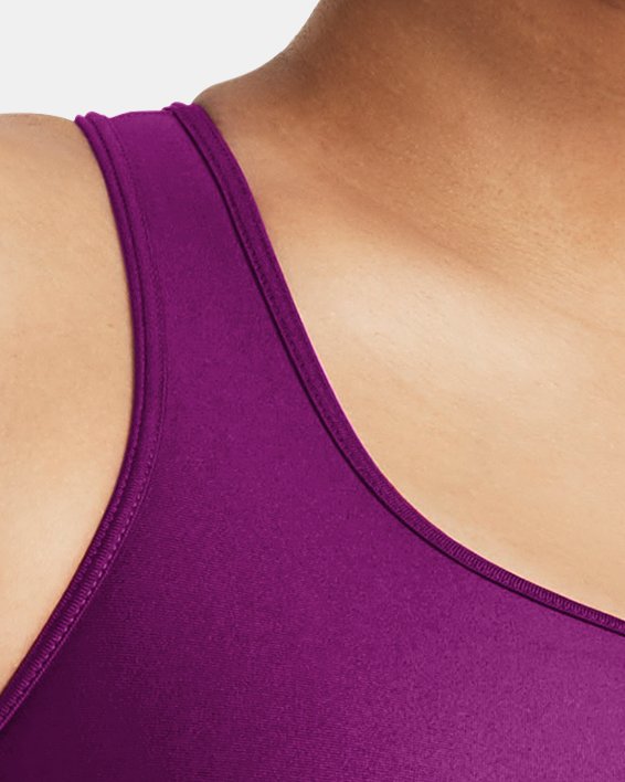 Women's HeatGear® Mid Padless Sports Bra in Purple image number 2