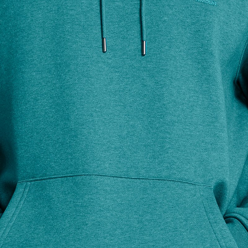 Image of Under Armour Men's Under Armour Icon Fleece Hoodie Circuit Teal Light Heather / Circuit Teal XL