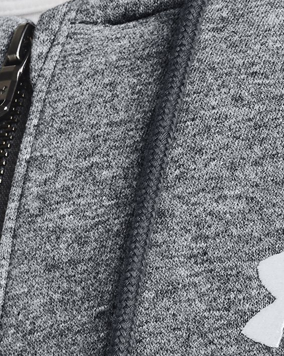 Sudadera con capucha y cremallera completa de tejido Fleece UA Essential para hombre, Gray, pdpMainDesktop image number 3
