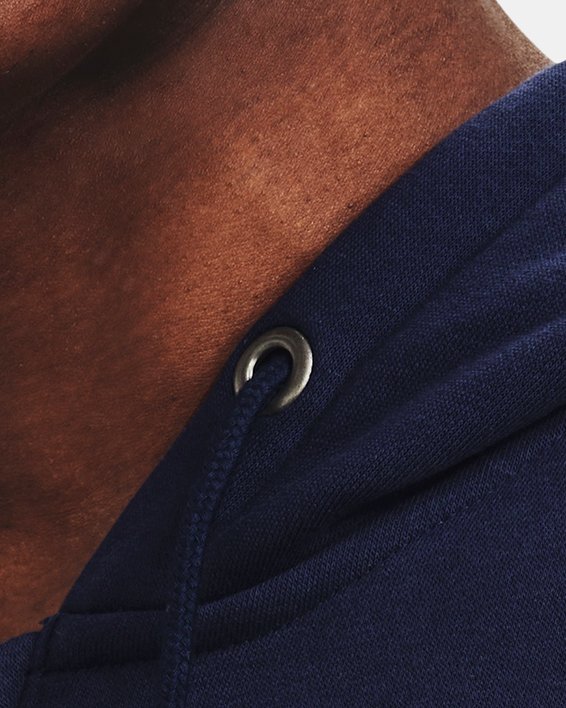Sudadera con capucha y cremallera completa de tejido Fleece UA Essential para hombre, Blue, pdpMainDesktop image number 3