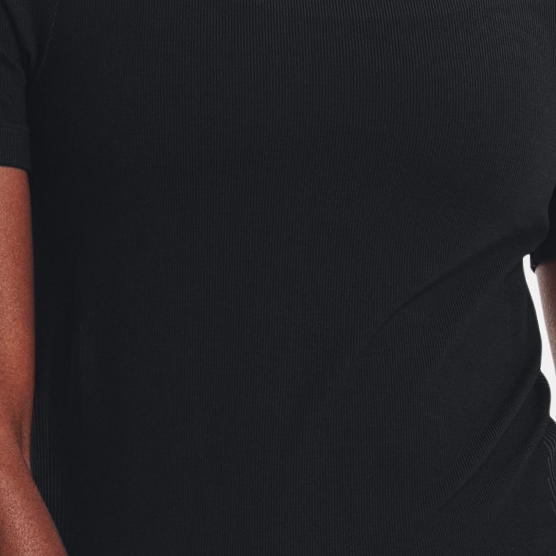 T-shirt à manches courtes Under Armour RUSH™ Seamless pour femme Noir / Iridescent XS