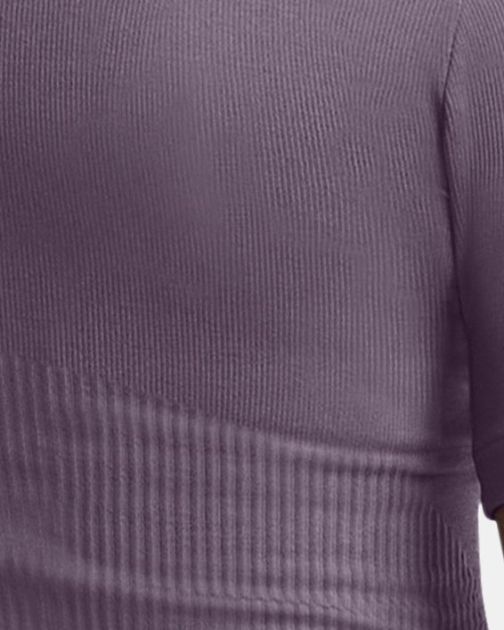 Women's UA RUSH™ Seamless Short Sleeve in Purple image number 1