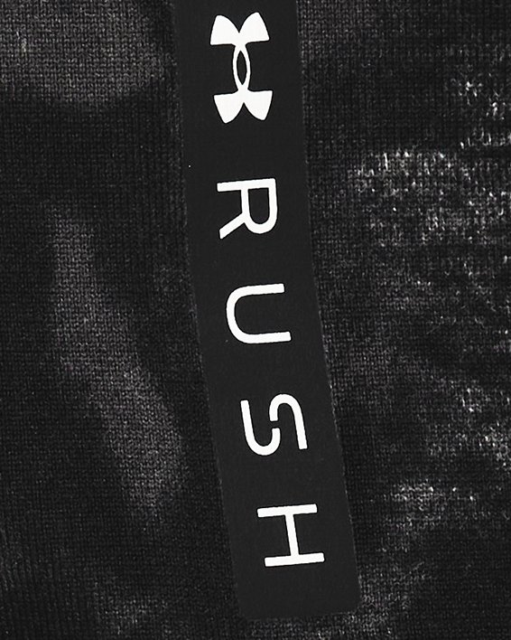女士UA RUSH™ Energy印花短袖上衣 in Black image number 4