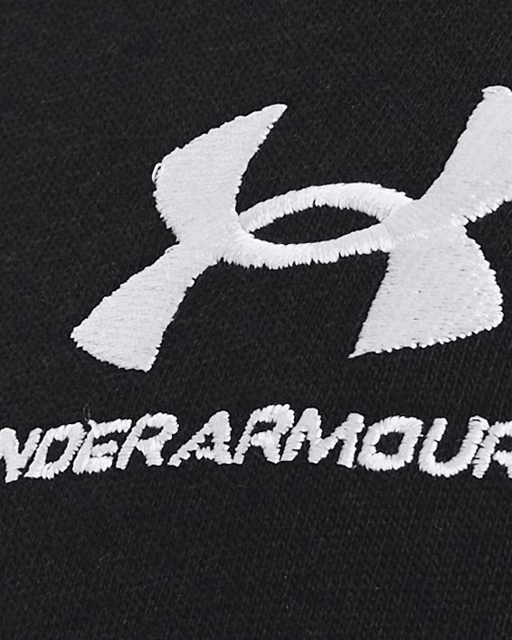 Haut à manches courtes UA Logo Embroidered Heavyweight pour homme, Black, pdpMainDesktop image number 3