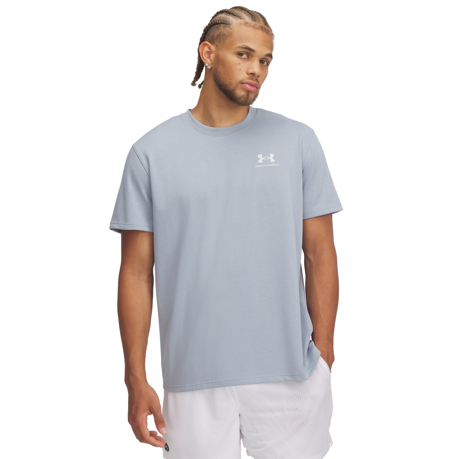 Men s UA Logo Embroidered Heavyweight Short Sleeve Under Armour UK