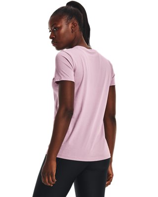 여성 UA 리피트 워드마크 웨이브 반팔 image number 1