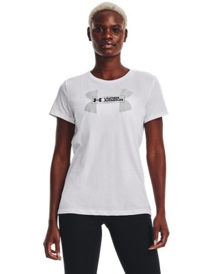 여성 UA 레이어드 로고 반팔