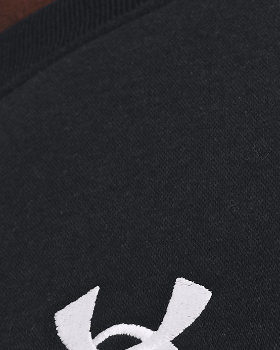 Herenshirt UA Essential Fleece met ronde hals, Black, pdpMainDesktop image number 3
