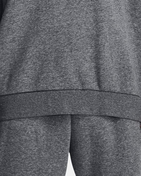 เสื้อคอกลม UA Essential Fleece สำหรับผู้ชาย in Gray image number 2