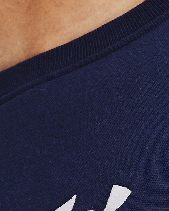 Herenshirt UA Essential Fleece met ronde hals, Blue, pdpMainDesktop image number 3