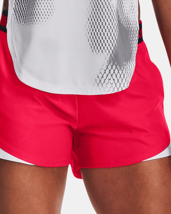 Women's UA Play Up Graphic Shorts, Red, pdpMainDesktop image number 2