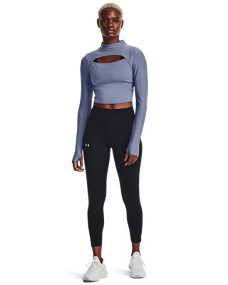 Playera Manga Larga UA RUSH&trade; Mock para Mujer, Purple, pdpMainDesktop image number 2