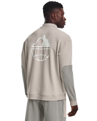 Sudadera con media cremallera UA Run Trail para hombre, Gray, pdpMainDesktop image number 1