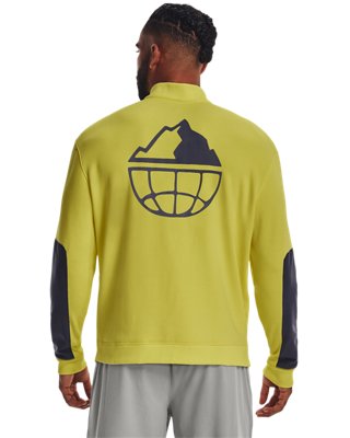 Sudadera con media cremallera UA Run Trail para hombre, Yellow, pdpMainDesktop image number 1