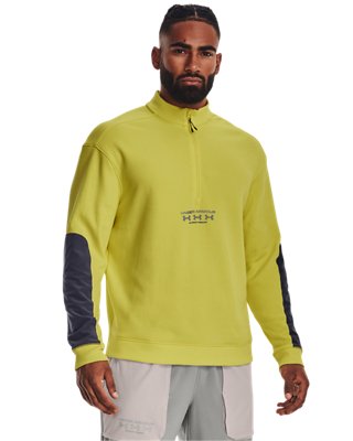 Sudadera con media cremallera UA Run Trail para hombre, Yellow, pdpMainDesktop image number 0
