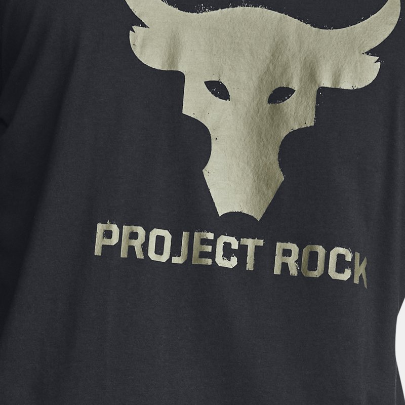 Under Armour Camiseta de manga larga Project Rock Brahma Bull para hombre Negro / Marine OD Verde / Marine OD Verde L