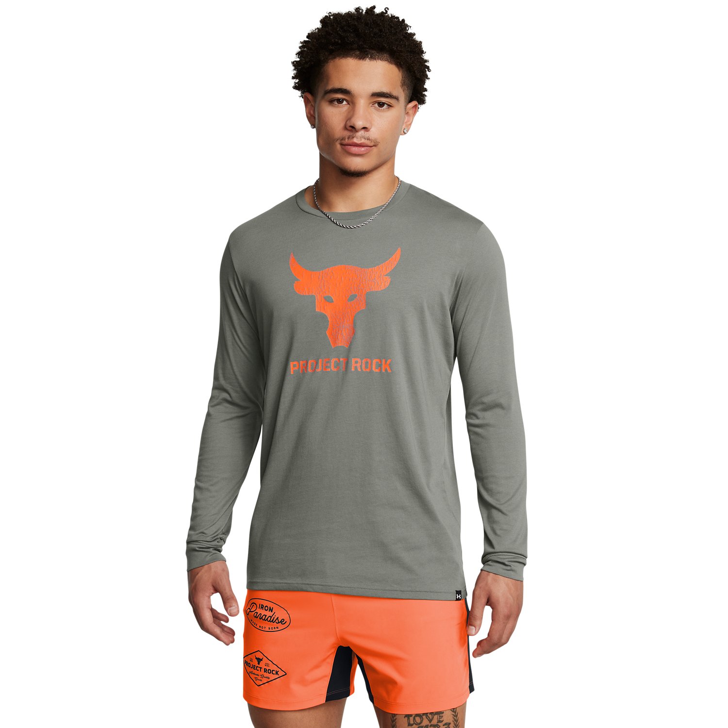 Men s Project Rock Brahma Bull Long Sleeve Under Armour UK