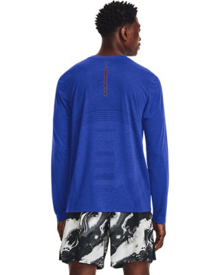 Playera manga larga UA Breeze Run Anywhere para hombre, Blue, pdpMainDesktop image number 1