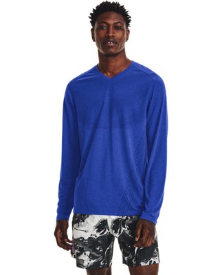 Playera manga larga UA Breeze Run Anywhere para hombre, Blue, pdpMainDesktop image number 0