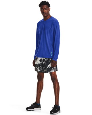 Playera manga larga UA Breeze Run Anywhere para hombre, Blue, pdpMainDesktop image number 2