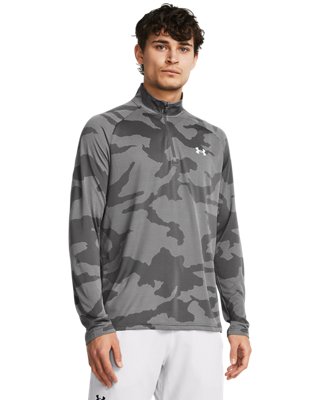 Playera UA Velocity Jacquard &frac14; Zip para hombre, Gray, pdpMainDesktop image number 0