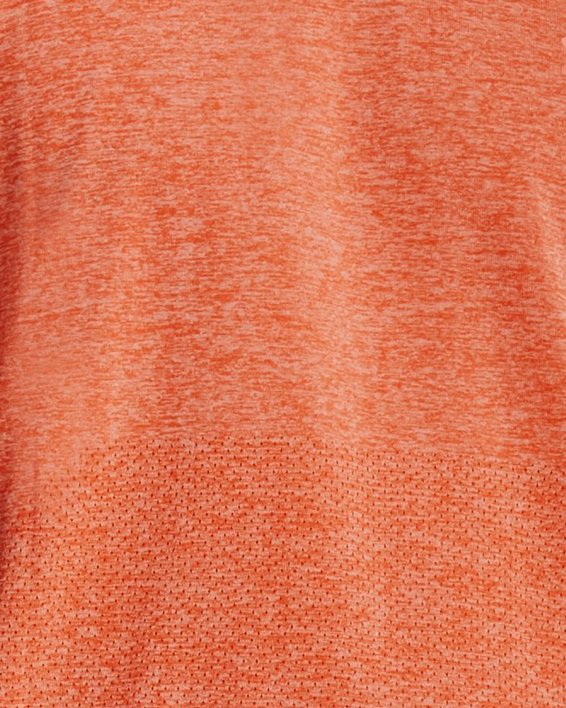 男士UA Seamless Stride短袖T恤 in Orange image number 0
