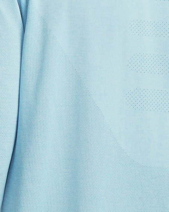 男士UA Seamless Stride長袖T恤 in Blue image number 1
