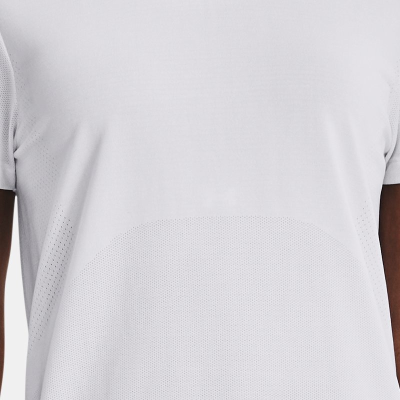 T-shirt à manches courtes Under Armour Seamless Stride pour femme Blanc / Blanc / réfléchissant XS