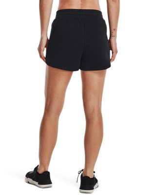 Shorts UA Rival Fleece para mujer, Black, pdpMainDesktop image number 1