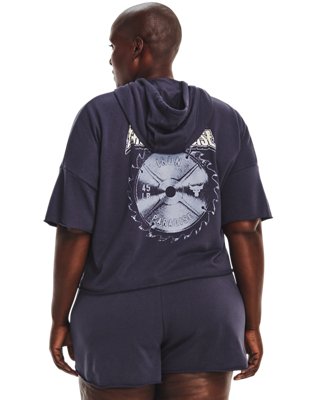 Women's Project Rock Rival Terry Short Sleeve Hoodie image number 1