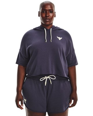 Women's Project Rock Rival Terry Short Sleeve Hoodie image number 0