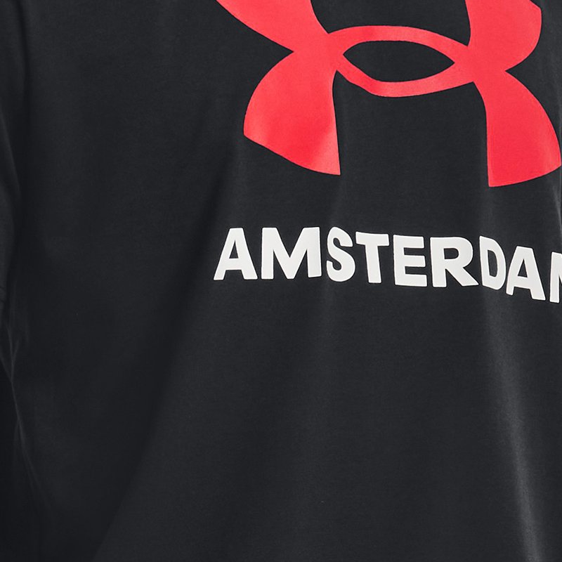 Camiseta Under Armour Amsterdam City para hombre Negro / Blanco / Rojo XS