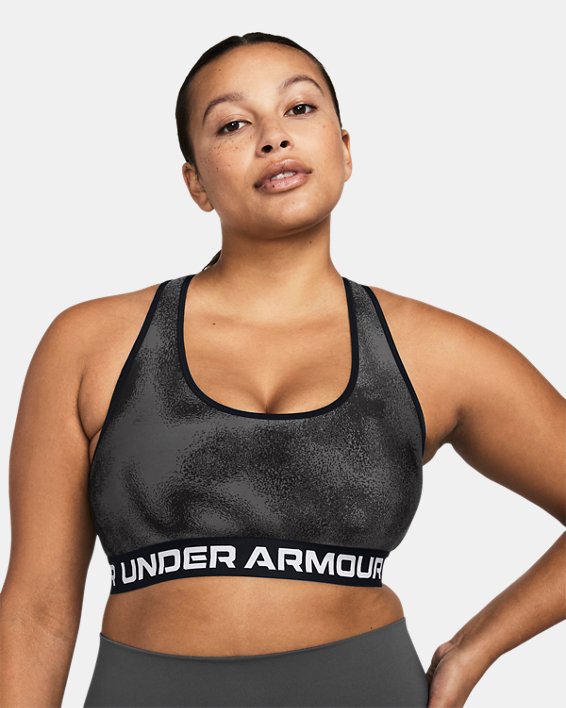 Women's Armour® Mid Crossback Printed Sports Bra