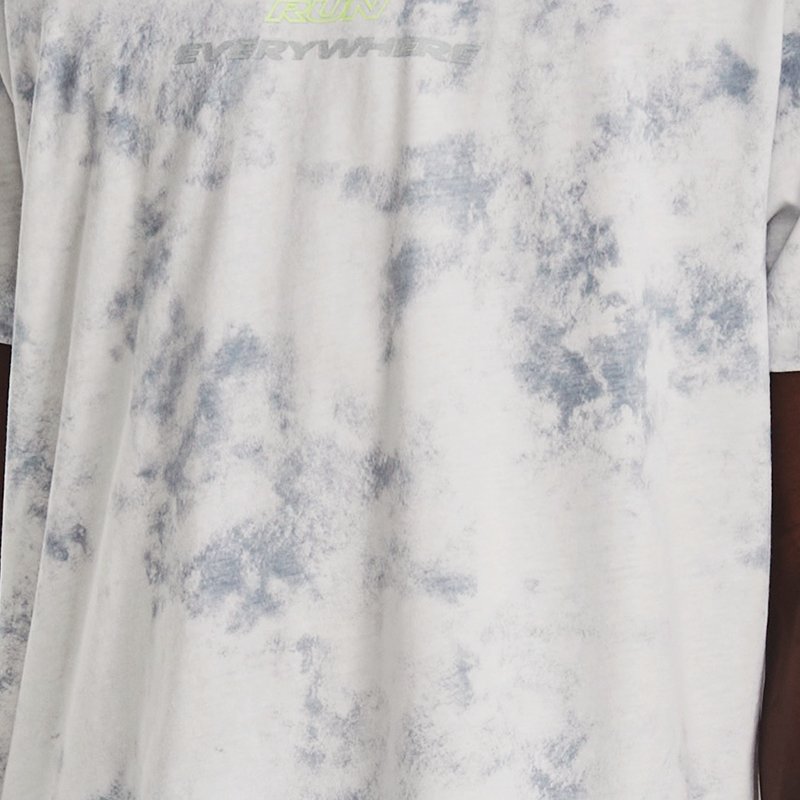 Camiseta Under Armour Run Anywhere para hombre Gris Mist / Lime Surge / Reflectante XXL