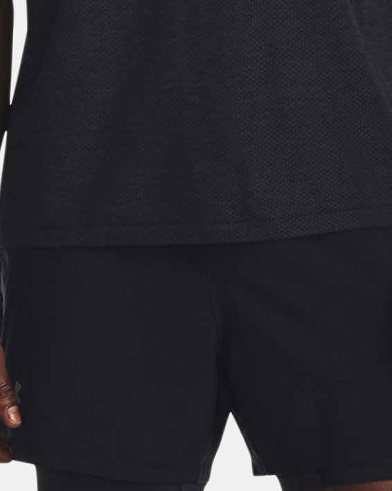 Shorts UA Launch Elite 2-in-1 13 cm da uomo, Black, pdpMainDesktop image number 2
