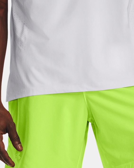 Men's UA Launch Elite Graphic Short Sleeve in White image number 2