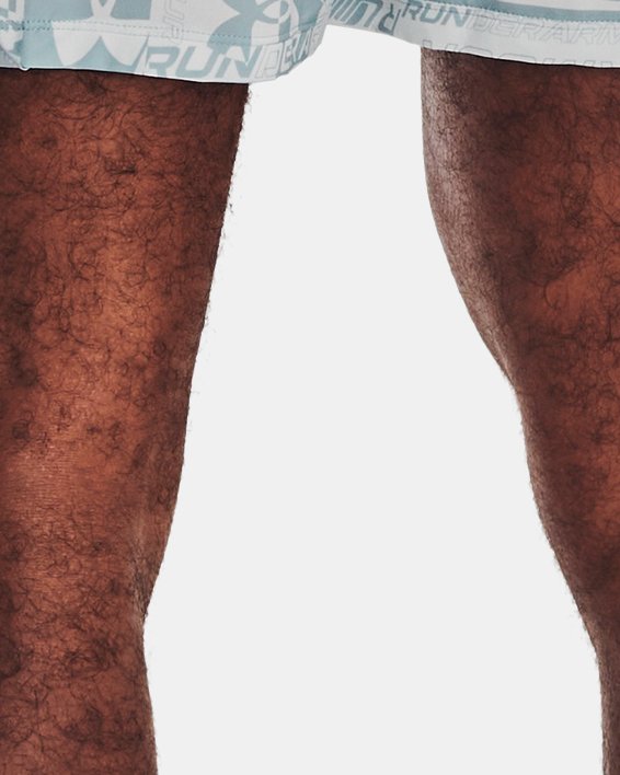 Men's UA Launch 5'' Printed Shorts in Gray image number 1
